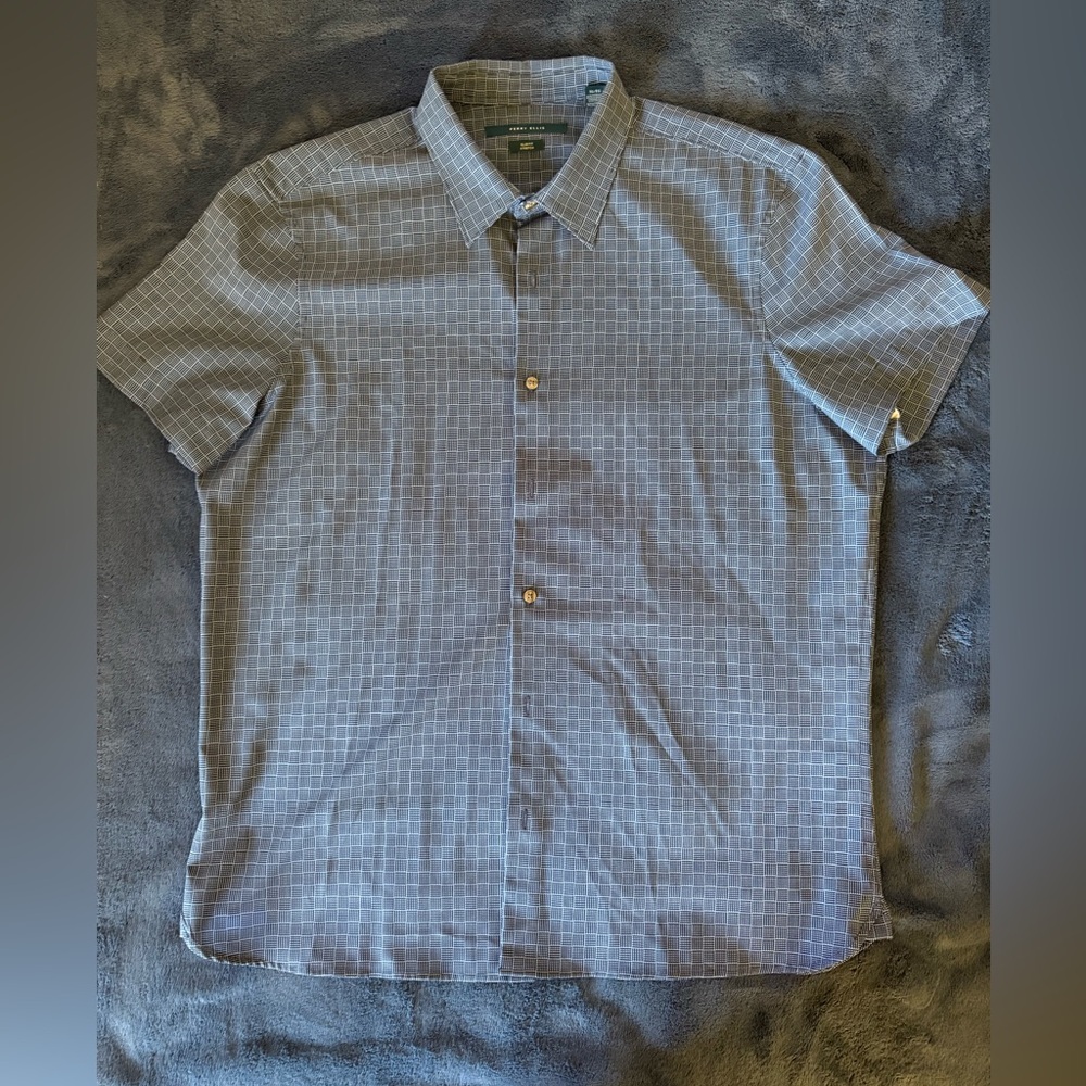 Men's Blue Checkered Shirt